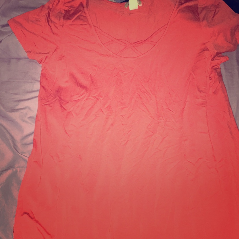 Coral tunic top